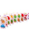 28 Stück Holzdomino Frucht Tier Puzzle Kognitive Bausteine Stapelspielzeug Montessori Kinder Lernen Lernspielzeug Geschenk