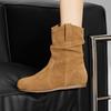 Fashion Suede Flats Women Ankle Boots Fashion Retro Classical Shoes for Woman 2025 Winter New Trends Shoes Comfort Short Boots De Mujer