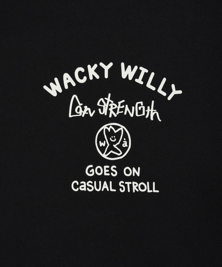Lettering Heavy Terry Hoodie Black