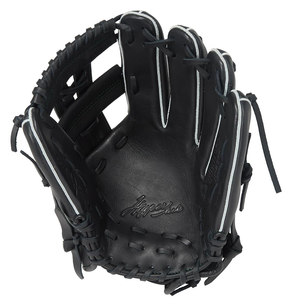 Rawlings HYPER TECH R2G GR5FHTN54FS Baseball Throw Glove, Soft, Infielder's, Black, 11.5 inches, Right-Handed
