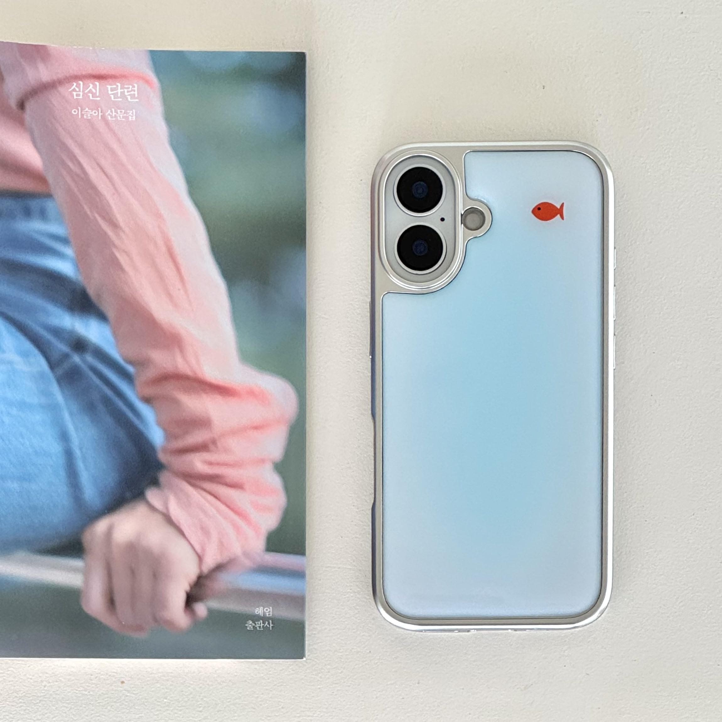 

ГОРЯЧИЙ Роскошный Clmj СИНИЙ ЗОЛОТАЯ РЫБКА Чехол для телефона для iPhone 17 16e 16 15 14 13 12 11 Pro Max X XR XSMAX 8 7 Air Plus Роскошный Прозрачный Мягкий iPhone 11