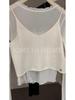 Süßer Rüschen-Cardigan mit Rundhalsausschnitt in Milchgeschmack-Optik zum Layern - Damen Dünnes, halbtransparentes Langarm-T-Shirt