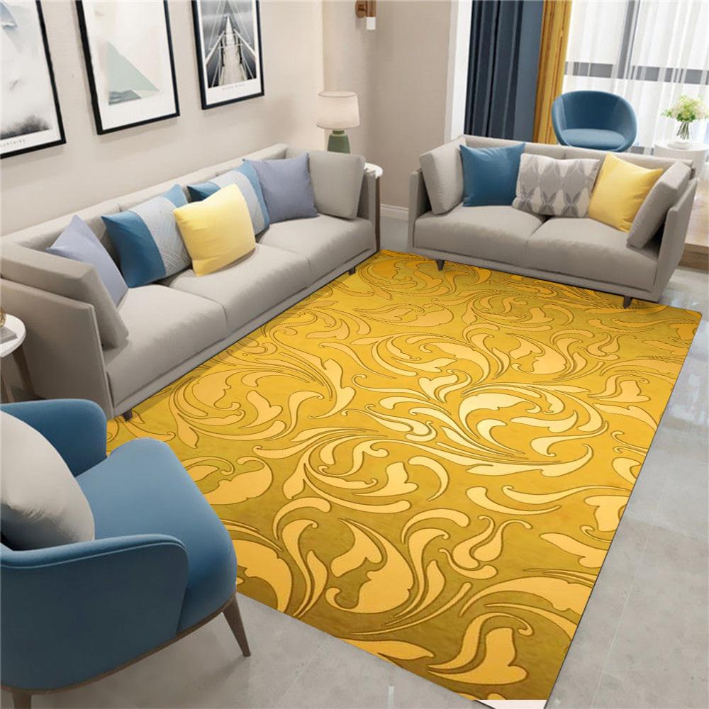 

Розкішний килим із золотим візерунком для вітальні, килим для бізнес-готелю з протиковзкою основою, килимки для підлоги у пральні, килим для вуличної балкони, декор 40X60CM