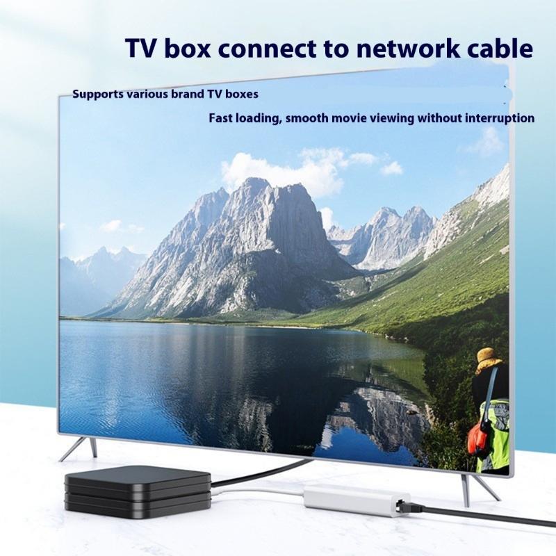 USB C/A Ethernet Adapter 3 Port USB RJ45 Networking Connector Easy Installation