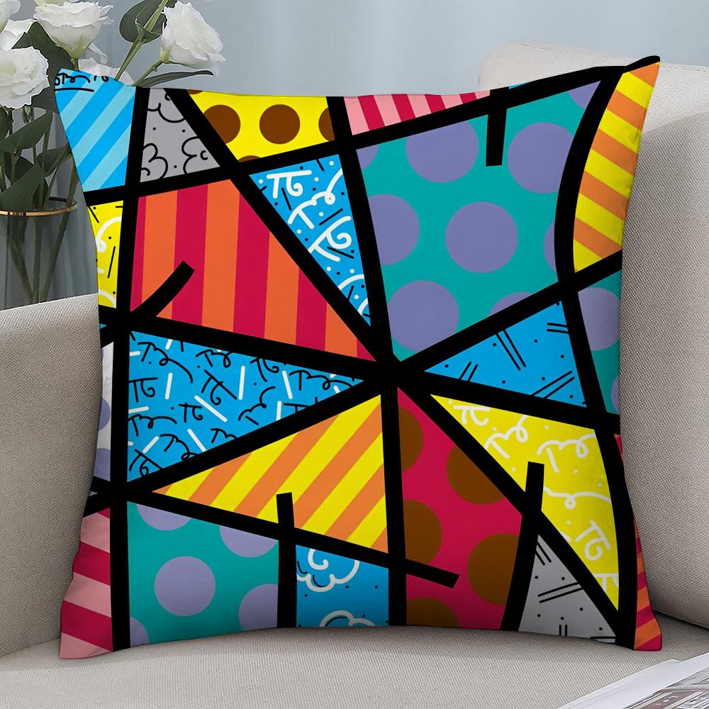 B-BrittoS Art Design Pillow Case 3D Print Polyester Fiber 40*40 Cm Home Sofa Throw Pillow Cover Decoration Festival Gift