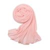 Light Cotton Monochrome Scarf Wrap With Stretch Breathable Fabric For Casual Wear