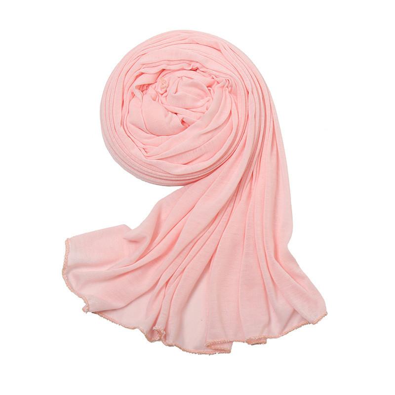 Light Cotton Monochrome Scarf Wrap With Stretch Breathable Fabric For Casual Wear