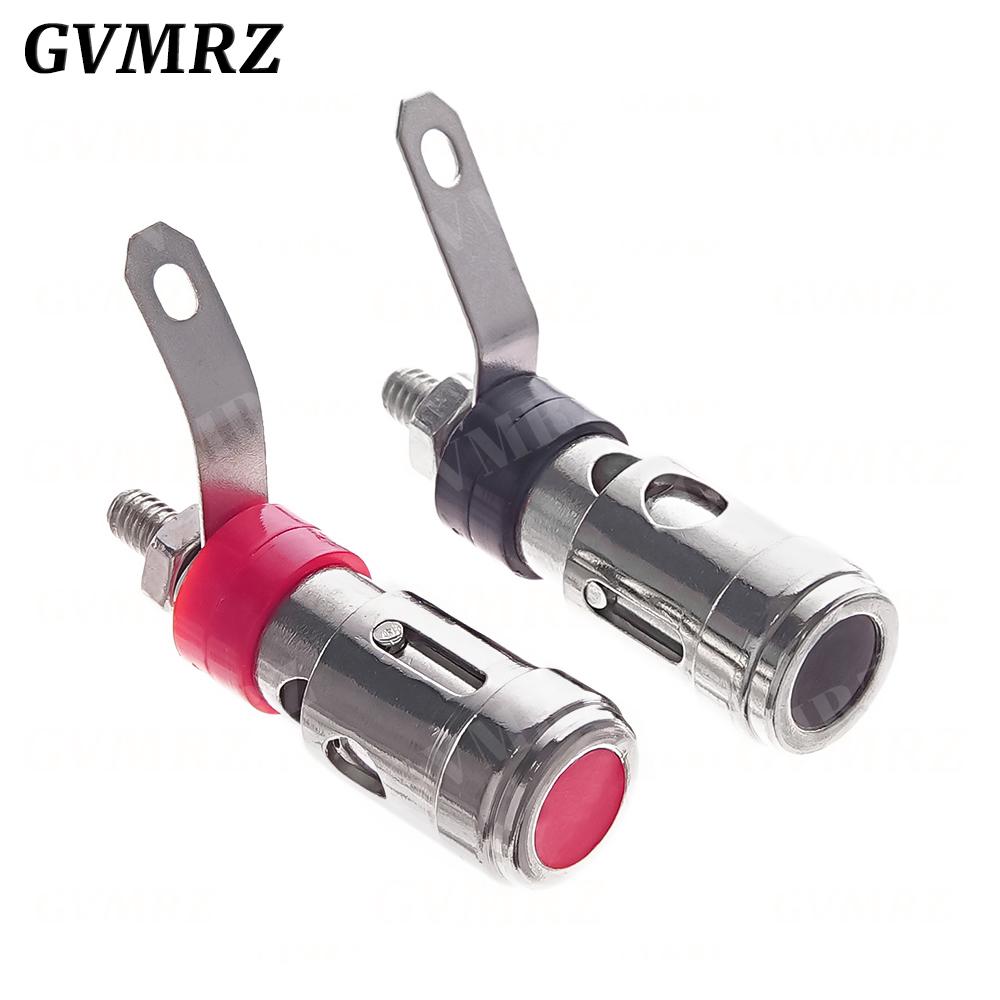 2PCS Gold-Plated Push-Type Spring Terminal Speaker Amplifier Spring Self-Locking Socket Push-Type Terminal