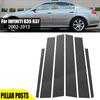 Adesivos de decoração de janela de pilar de carro com aparência de fibra de carbono para Infiniti G35 G37 2002 2003 2004 2005 2006 2007-2013