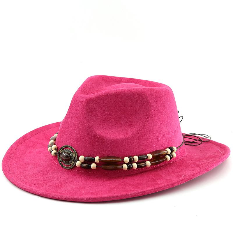 Western Cowboy Stil Wildleder Jazzhut Für Unisex