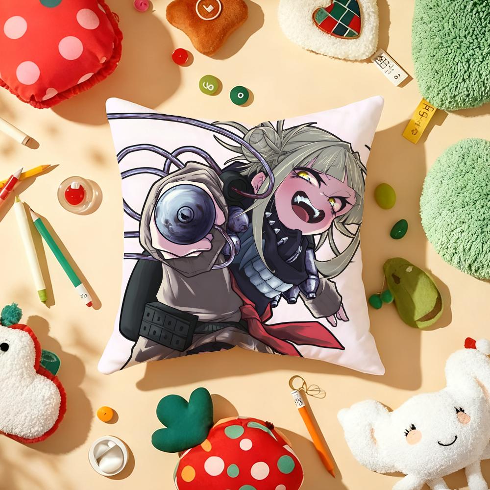 H-Himiko Toga Anime Girl Cushion Cover Plush Fabric Soft Double-Sided Printed Sofa Warm Winter Home Gift Pillow Cover