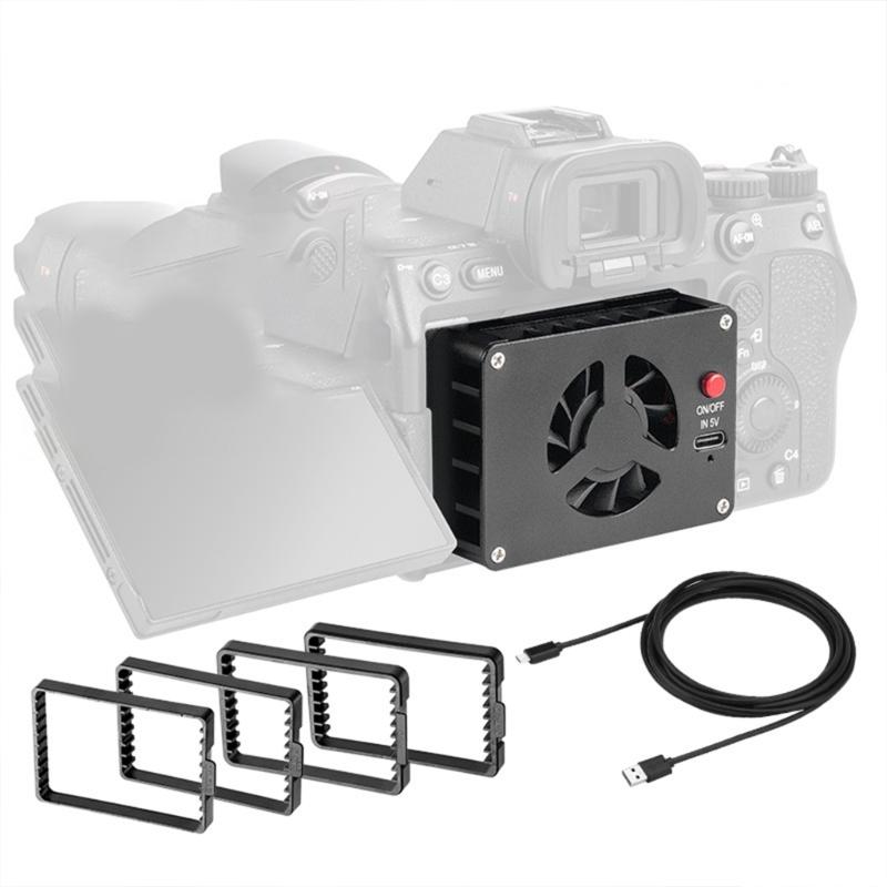 Universal Camera Fan Coolers Cooling Fan Heat Sink for A7M4,A7cIl,ZV11,ZVE10,ZVE1,A6700,R6,Camera For Live Streaming