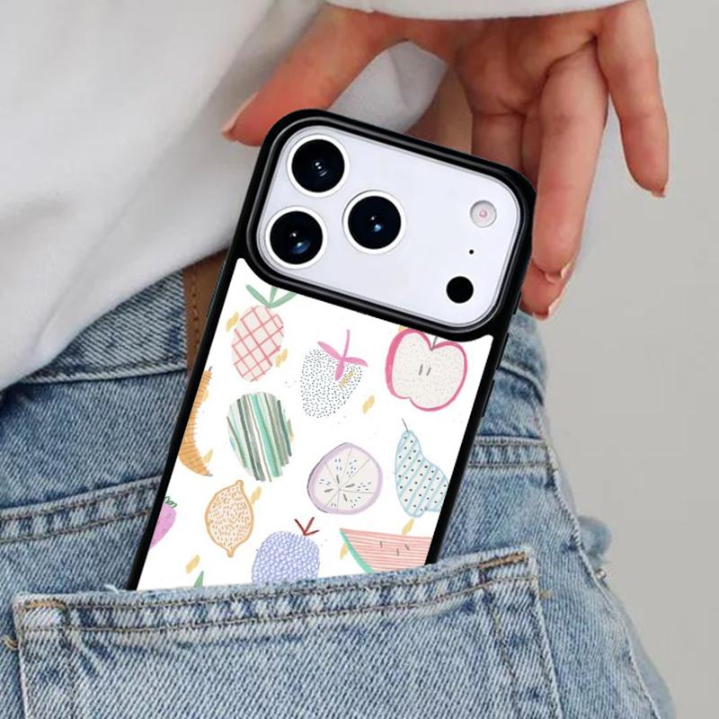 Watermelon Pineapple Strawberry Fruit Phone Case for iPhone 17ProMax 12 13 14 15 16e 17 Pro Max Plus Air Cover