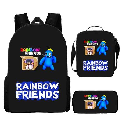 Rainbow Friends Student School Bag Boys Pen Lunch Bag Tuition Bag