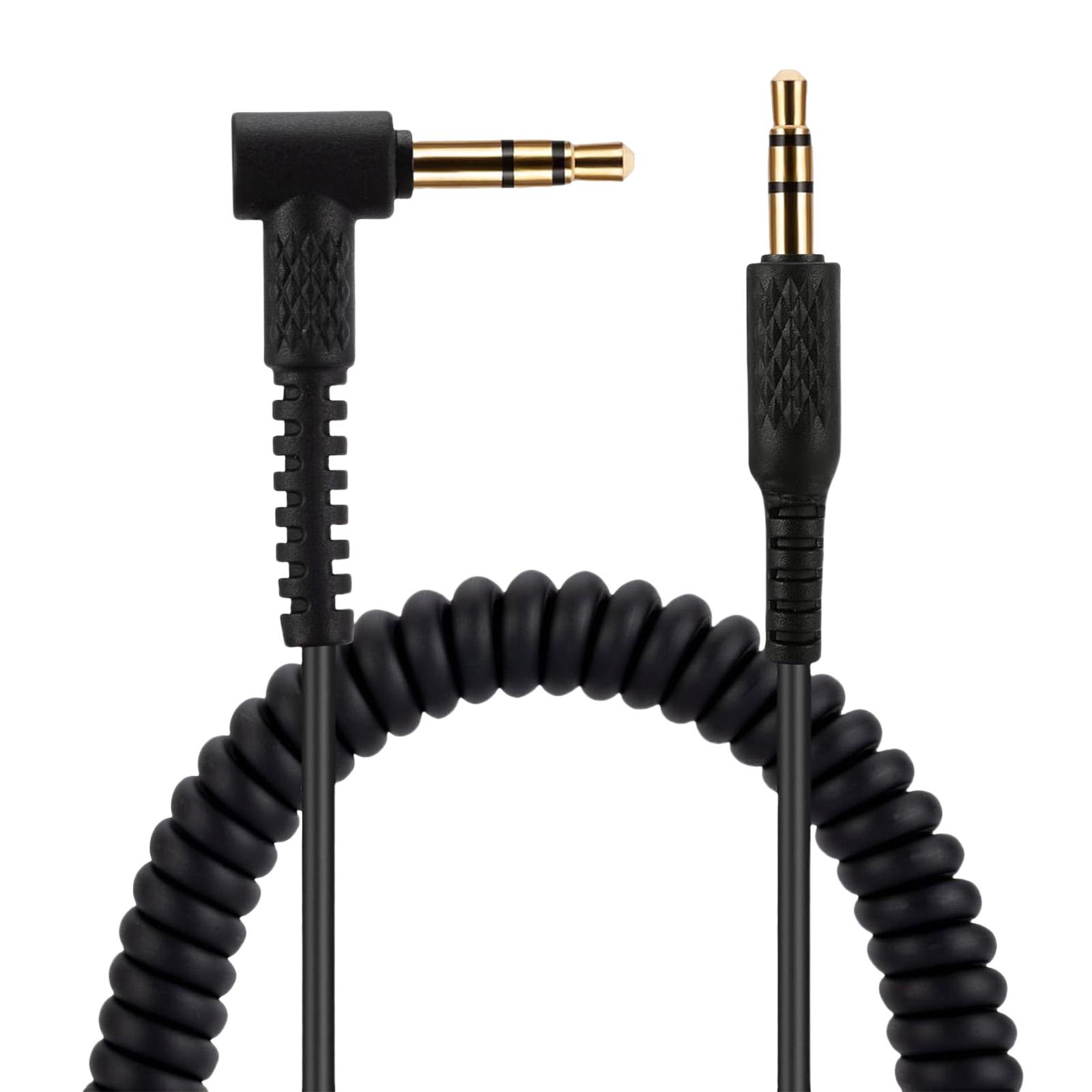 

TangleFree Spirals Stereo Cable For Monitor Major2 Major3 Major4 Headphone Metal L Shaped Plugs Durability Construction 1