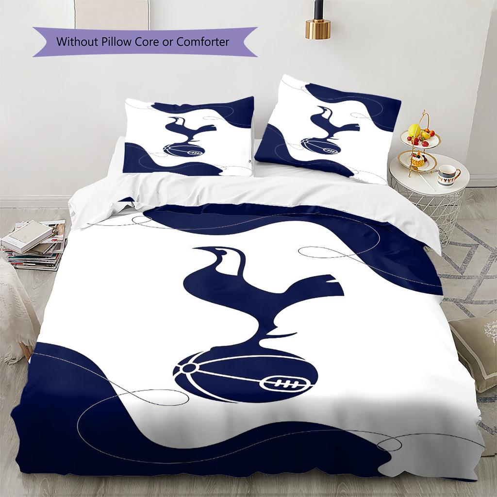 Tottenham Logo  Bedding Quilt Set Quilt Cover Pillowcase Home Decoration Birthday Gift (1 * Duvet Cover + 2 * Pillowcase, Without Core)