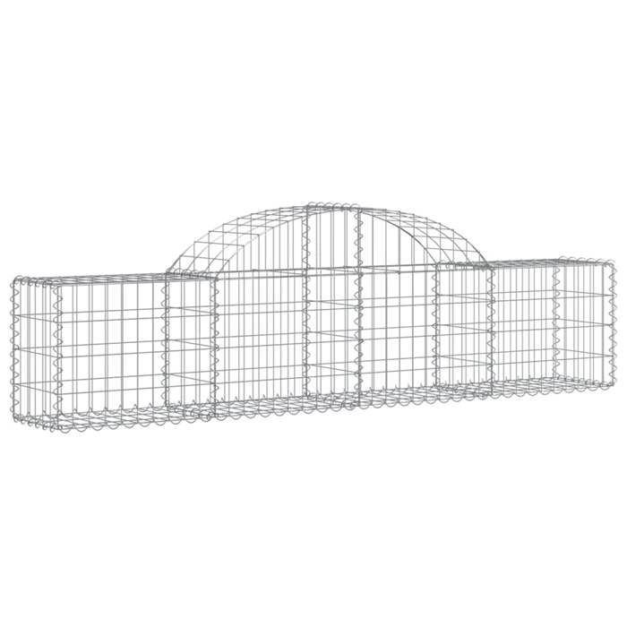 VidaXL Arched Gabion Baskets 6 Pcs 200x30x40/60 Cm Galvanized Iron, Gabion, Gabion Cage, Gabion Wall Basket, Wall 3146051