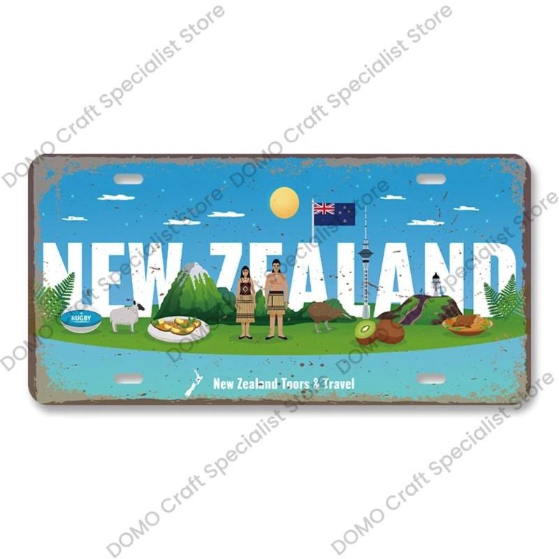 Motorcycle Souvenir License Plate, Metal Auto Wall Decor 15x30cm