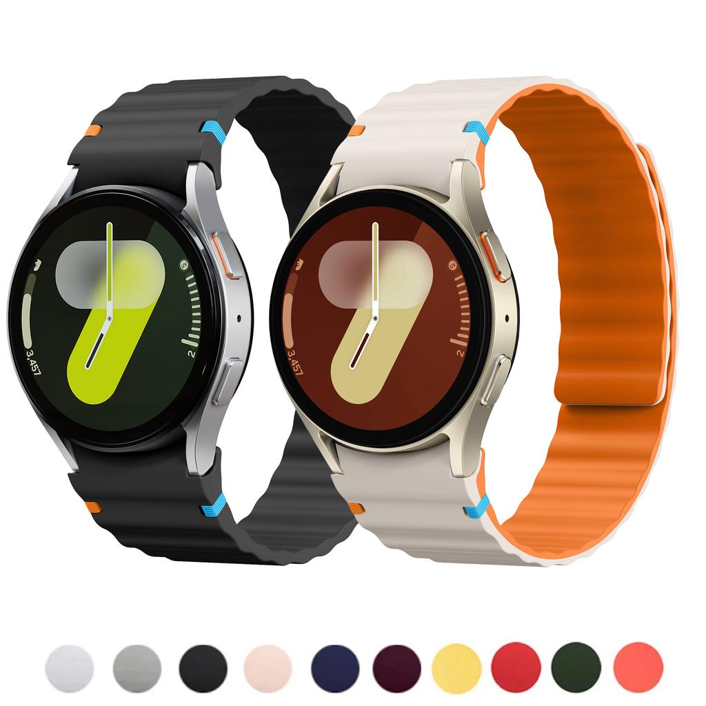 Magnetic Silicone band for Samsung Galaxy Watch 7 FE 6 5 4 Classic 5 Pro 40mm 44mm No Gaps Bracelet correa galaxy watch 7 strap