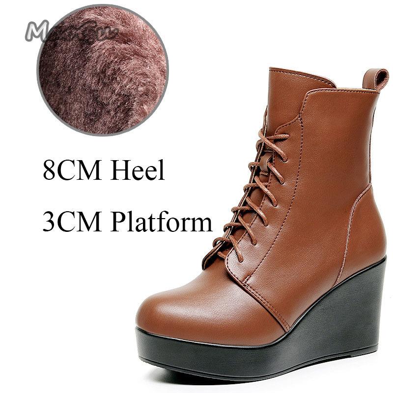 2026 Damskie Czarne Koturny Platforma Botki na Kostkę Zamek Boczny Gruba Obcas Botas Wiosna Jesień Moda Damskie Buty Rozmiar 33-43 Botines