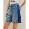 INMAN Retro Patchwork Cotton Denim Shorts
