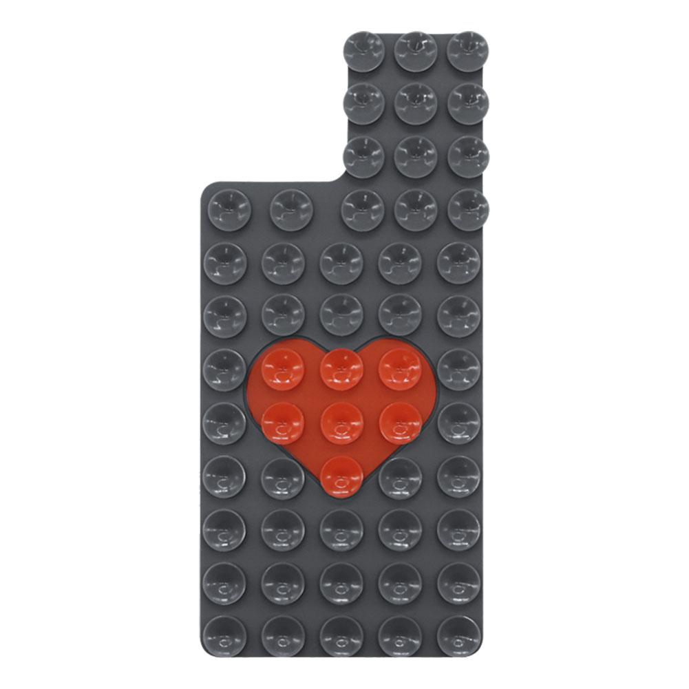 Heart Double-sided Suction Cup Anti Slip Silicone Suction Mobile Pad Cups Phone For Mobile Back G2Y1