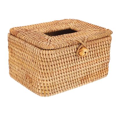 Rattan Tissue Box Home Decor Creative Holders Container Storage Boxes Practical Bedroom Living Space Saving