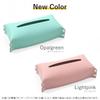 Tissue Case Cover Box Tissue Cover Tissue Case Leather Genuine Leather Cowhide Thin Black Ggs-1012