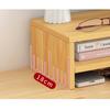 Stable Base Wood Desktop Computer Stand Easy Assemble Eyesight Protection Office Laptop Riser Comfortable Viewing Height