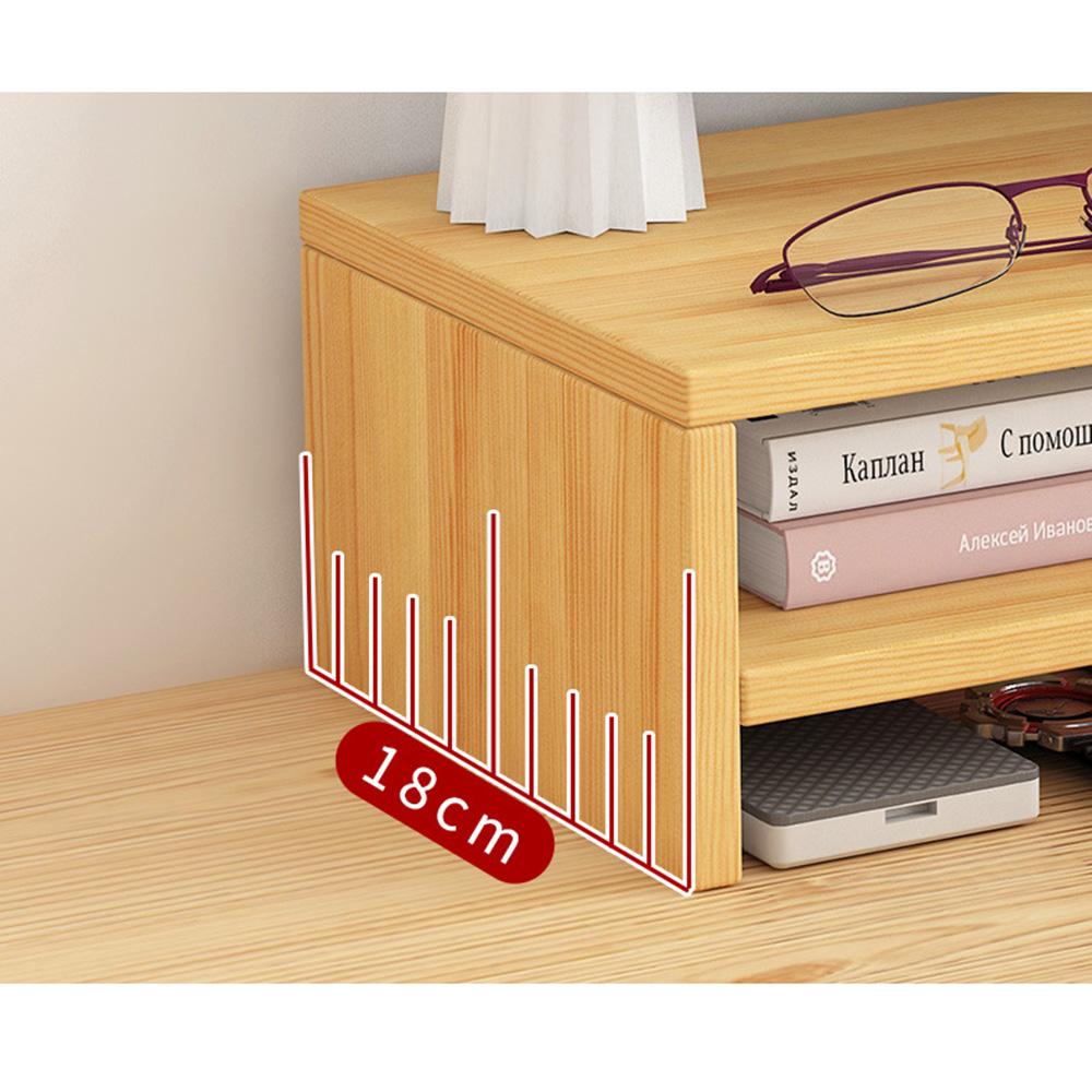 Stable Base Wood Desktop Computer Stand Easy Assemble Eyesight Protection Office Laptop Riser Comfortable Viewing Height
