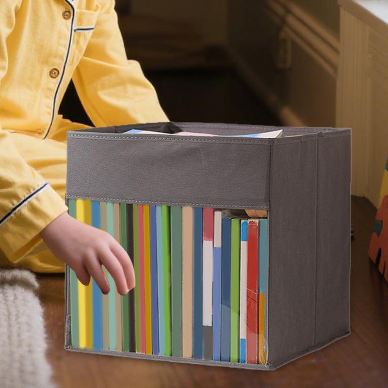 Cube Organizer Bins Foldable Toy Bins Non-Woven Cube Space-Saving Box For Bookshelf Nursery Dorm Living Room Wardrobe Closet