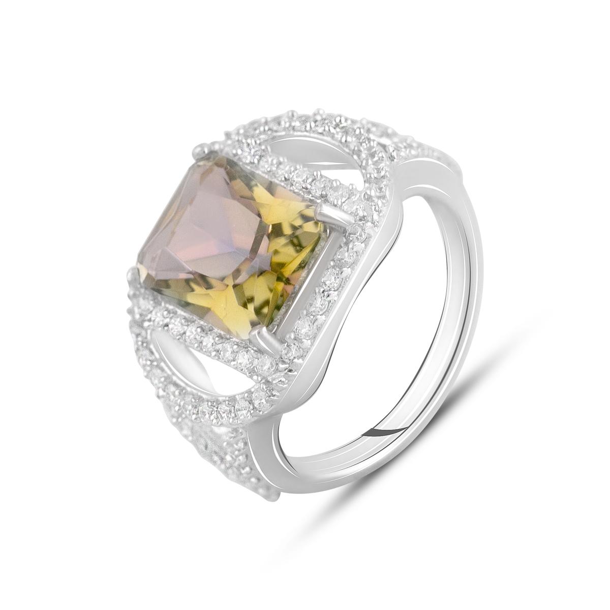 

Срібна каблучка з цитрином 3.577ct. (2123170) 16 бурштин