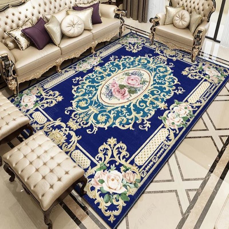 Chinese Style Living Room Carpet Coffee Table Floor Mat Chinese Style Study Bedroom Bedside Home Decoration Non-slip Floor Mat