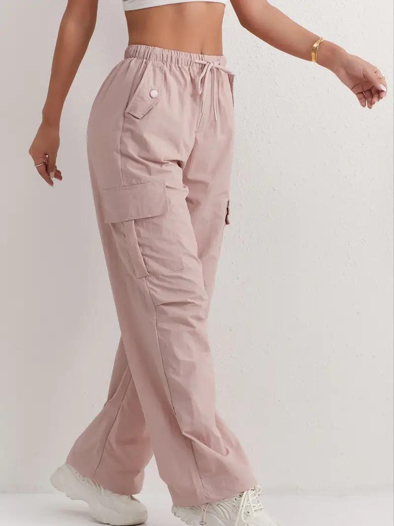 Autumn 2026 Women s High-Waisted Quick-Dry Wide-Leg Sports Pants XXL розовый