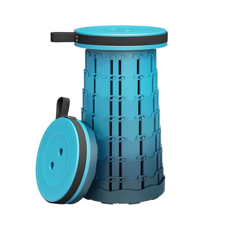 Liancai Składany Teleskopowy Stołek Tęczowy - Przenośne Krzesło Outdoorowe dla Dzieci na Kemping