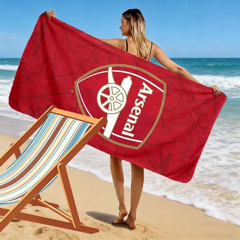 Arsenal F Print Beach Towel, Large Soft Quick Dry Towel for Beach Camping Swimming