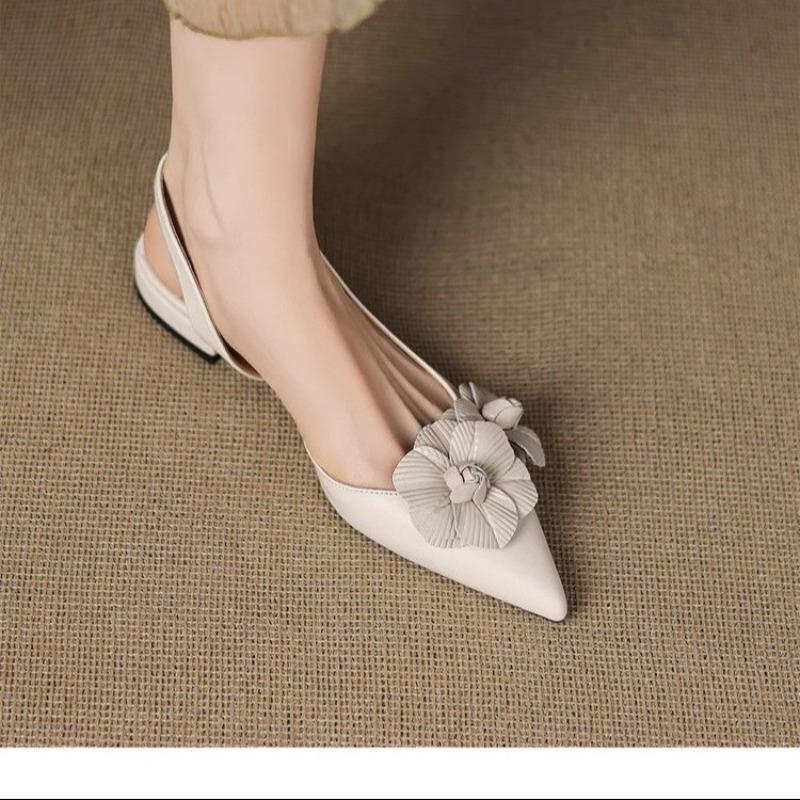 Fashion New Style Luxury Women's Retro Pointed Toe Decal Women's Shoes Fashion Outdoor Party High Heels Sandals Zapatos Mujer