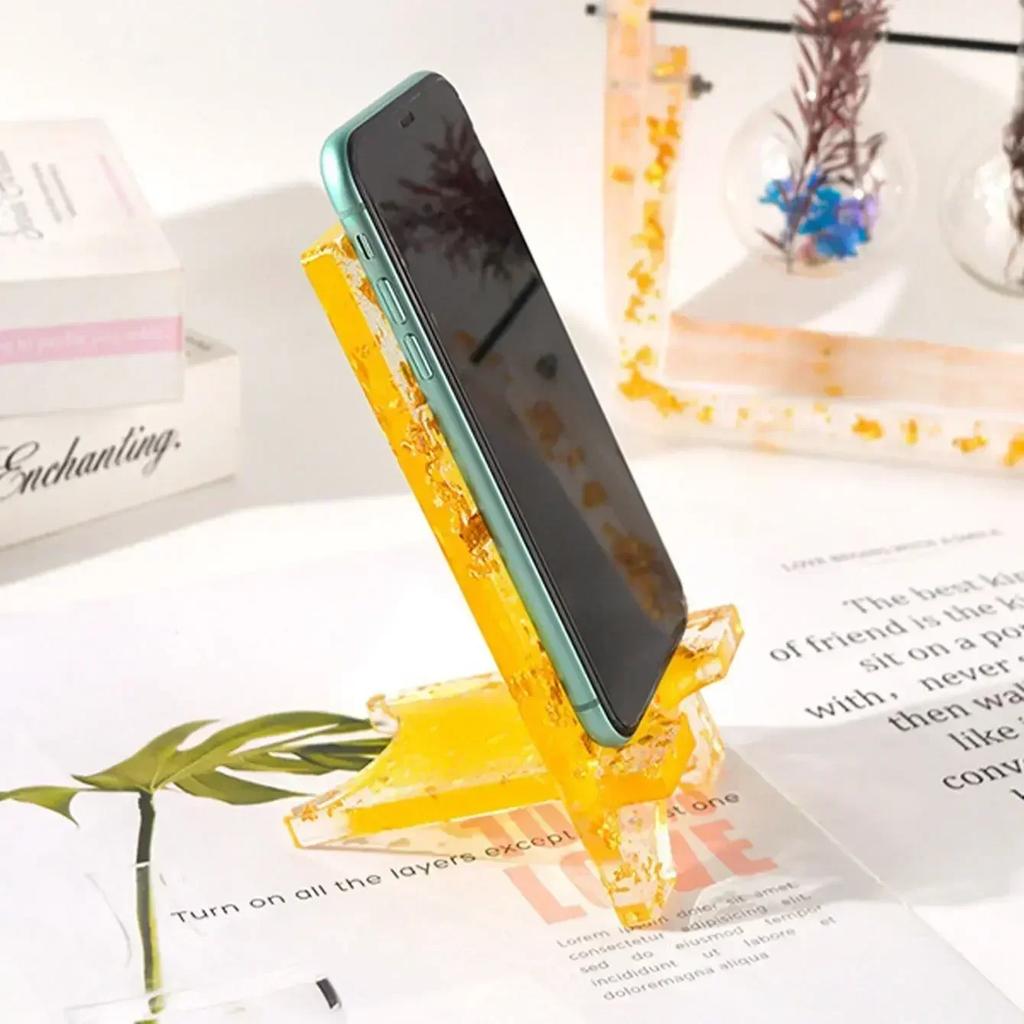 Handyhalter Halter Kristall Epoxidharz Silikonform Abnehmbar Basteln Schmuck Herstellung Gießwerkzeug Spiegel Handy Ständer Form