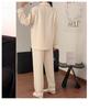 Women's Fall/Winter Thick Cotton Pajama Set - Long Sleeve & Pants