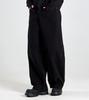 Beoteunseoul Vintage Work Rivet Volume Curved Cotton Pants (Black)