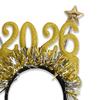 New Year Eve Party Supplies 2026 Glitter Tinsel Headband And Glasses Set for Happy New Year Party Celebration