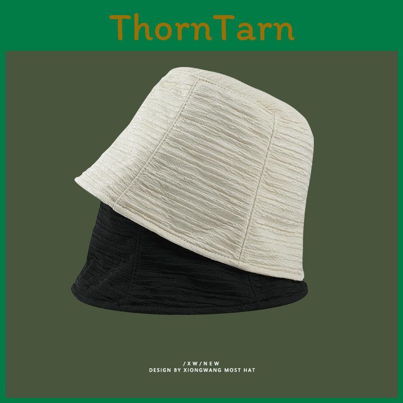 Stylish Designer Chiffon Bucket Hat For Women Breathable Sun Protection Summer Hat