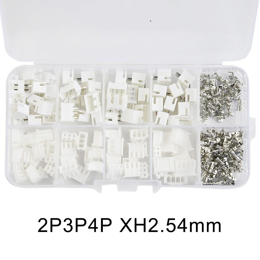230 Pieces XH2.54 2.54mm Spacing Terminal Kit/Housing/Pin Connector for JST Connector