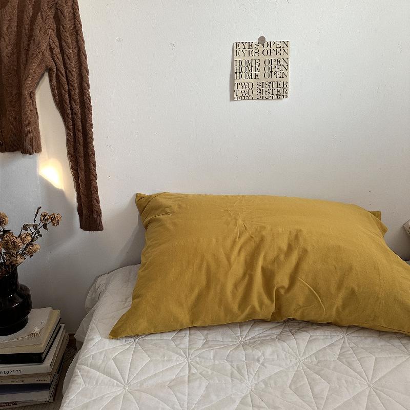 Pure Cotton Pillow Set: Includes Single 48x74cm Pillowcase, Pair of Pillow Inserts, Liner, and Cover.