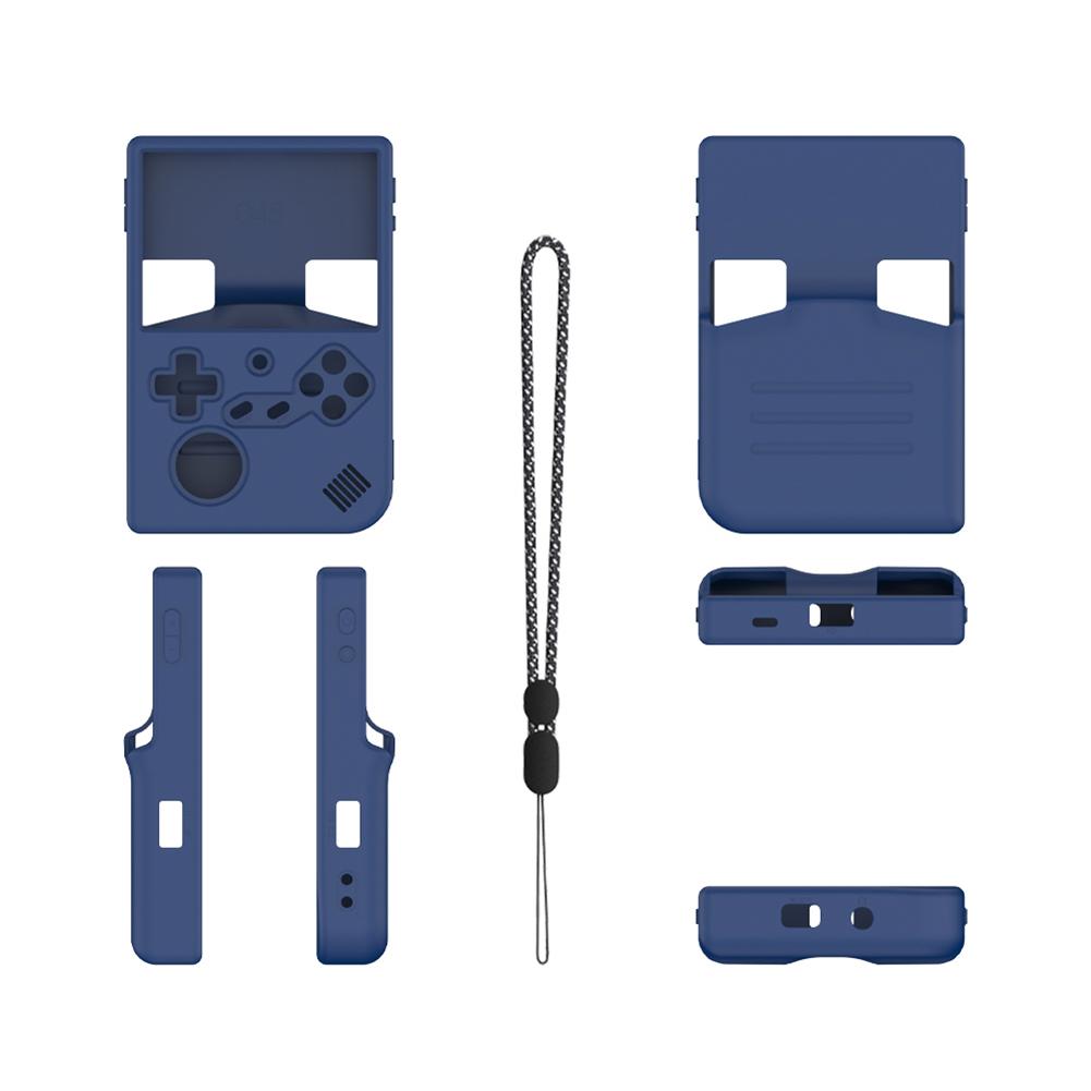 Silicone Protective Case with Lanyard Shockproof Soft Skin Cover Protector for ANBERNIC RG40XXV Handheld Game Console