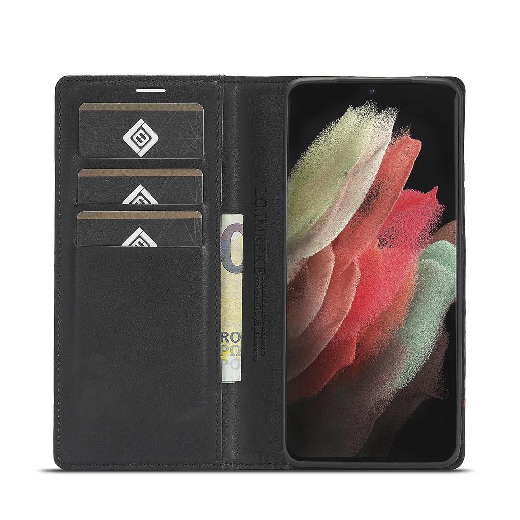 Carbon Fiber Flip Case for Samsung Galaxy S25 Ultra S24 S23 S22 Plus A54 A16 A26 A36 A56 A14 A34 A24 Leather Wallet Phone Cover