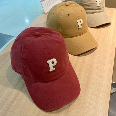 Hat Day Letter P Cap Casual Fashion Versatile Street Trend Brand Baseball Cap Couple Hat Autumn