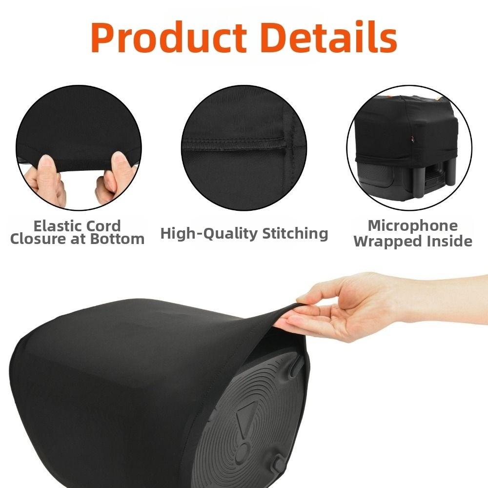 Staubschutzhülle für Lautsprecher aus Nylongewebe, elastisch, waschbar, schützende Skin-Hülle, dehnbar, vollständige Abdeckung für JBL Partybox Encore 2