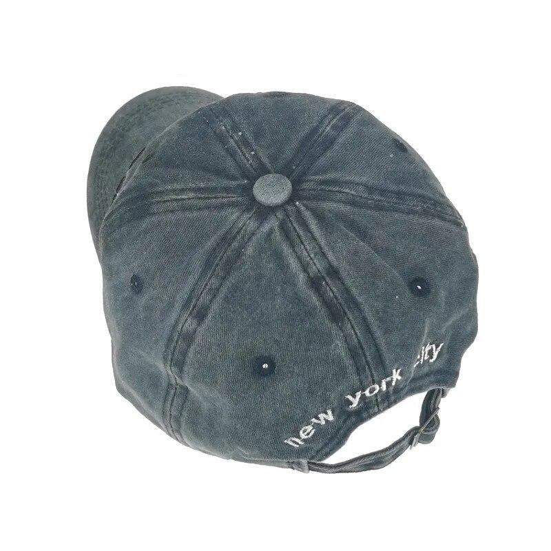 Hat New Spring And Autumn Washed Cloth Baseball Cap Embroidered Letters New York