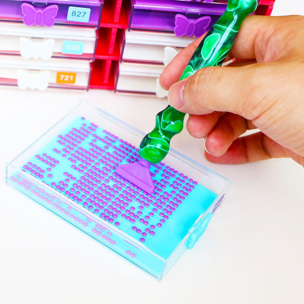 13pcs Diamond Art Painting Pen Kit - Ergonomic Resin Pen with 12pcs Screw Thread Tips, Multi Placer Tips for DIY Crafts